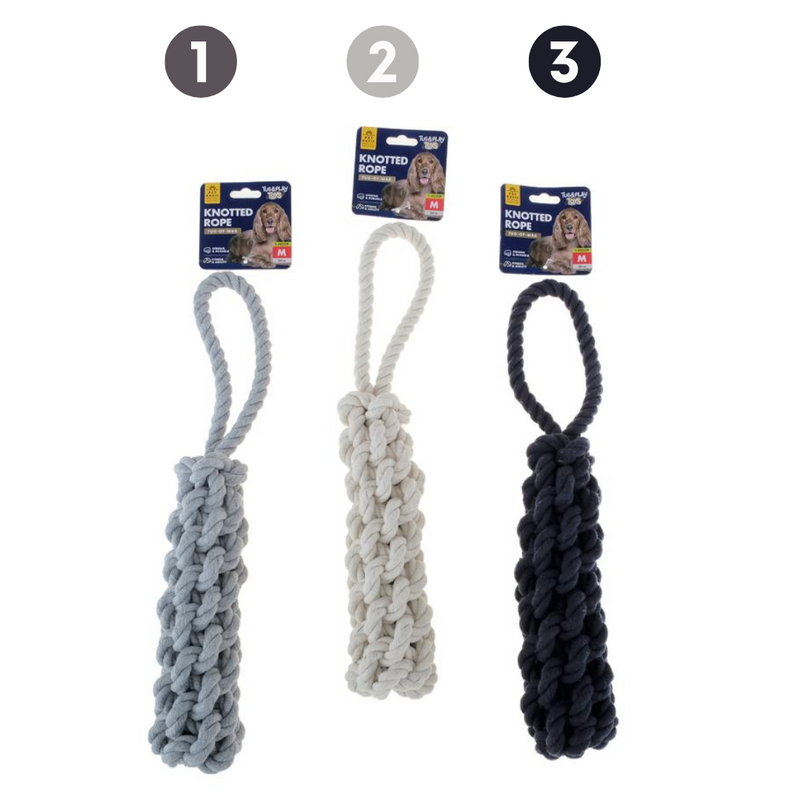 Ronis Rope Toy Cotton Stick & Loop Medium 36x6cm 3 Asstd