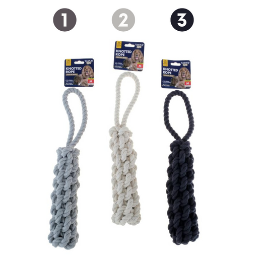 Ronis Rope Toy Cotton Stick & Loop Medium 36x6cm 3 Asstd