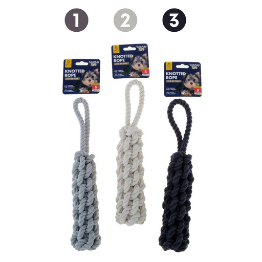 Ronis Rope Toy Cotton Stick & Loop Small 32x4cm 3 Asstd