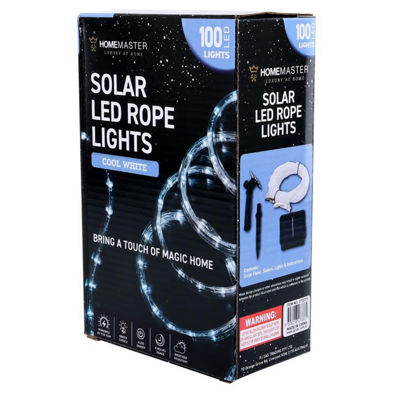 Ronis Rope Light Solar 100 LED 1200cm Cool White 8 Functions