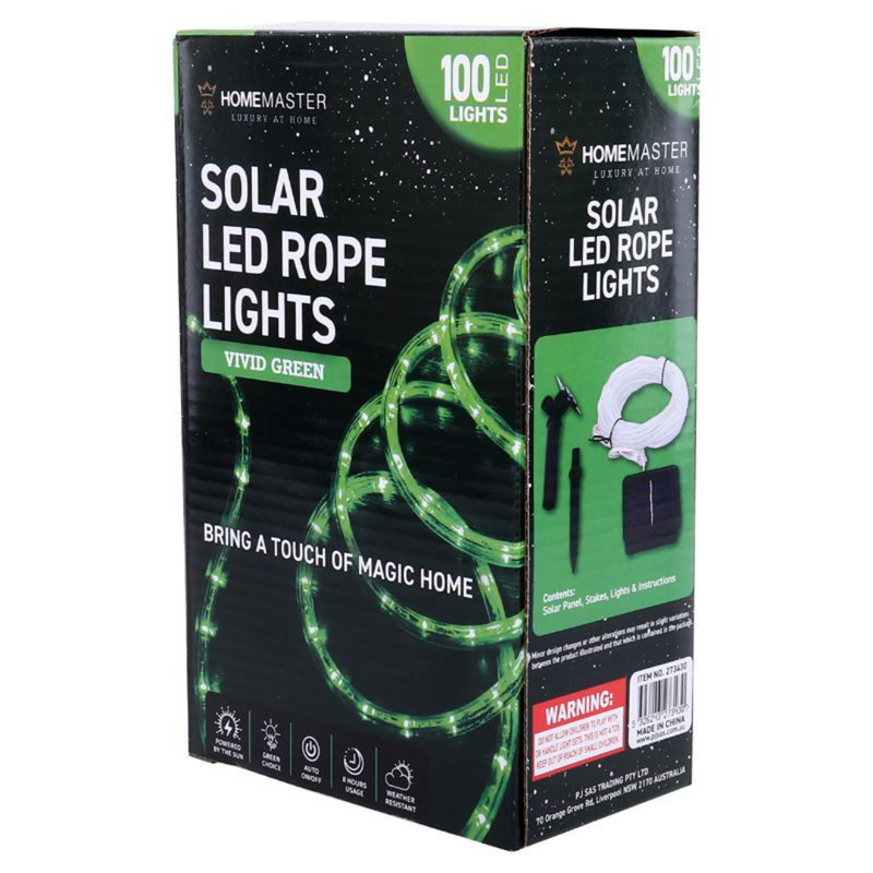 Ronis Rope Light Solar 100 LED Vivid Green