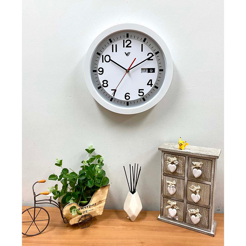 Ronis Rory Calendar Day Date Wall Clock 33x33x5cm Assorted