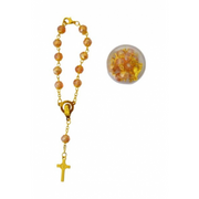 Ronis Rosary Crystal Hand Chain Gold & Brown 16cm 2 Asstd