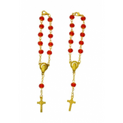Ronis Rosary Crystal Hand Chain Gold & Red 16cm 2 Asstd