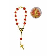 Ronis Rosary Crystal Hand Chain Gold & Red 16cm 2 Asstd