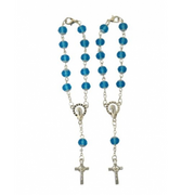 Ronis Rosary Crystal Hand Chain Silver & Blue 16cm 2 Asstd