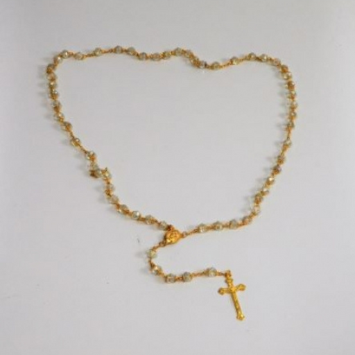 Ronis Rosary Gold & Clear 55cm