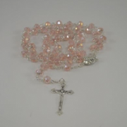 Ronis Rosary Pink & Silver 55cm – thumbnail