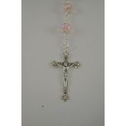 Ronis Rosary Pink & Silver 55cm – thumbnail