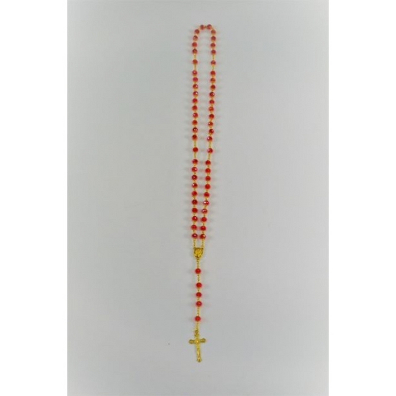 Ronis Rosary Red & Gold 55cm
