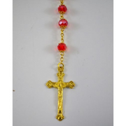Ronis Rosary Red & Gold 55cm