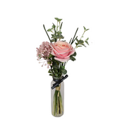 Ronis Rose Flowers in Glass Vase 38cm Assorted – thumbnail