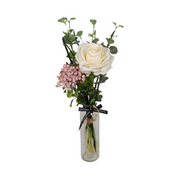 Ronis Rose Flowers in Glass Vase 38cm Assorted – thumbnail