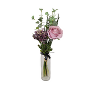 Ronis Rose Flowers in Glass Vase 38cm Assorted – thumbnail