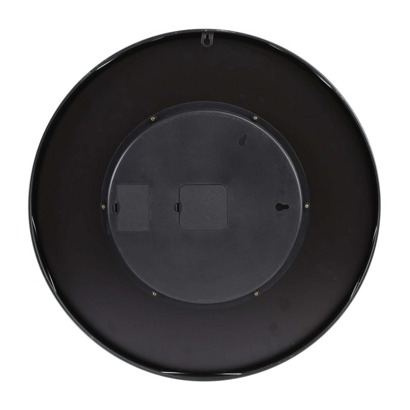 50cm round gold and black wall clock with US Navy design and real moving cogs in vintage-industrial style