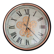 Ronis Round Domonique Exposed Gear Movement Wall Clock 53cm Bronze