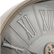 Round George 60cm Black Wall Clock with Exposed Gear Movement – Modern Industrial Home Décor