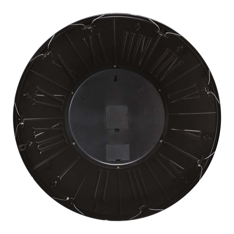 Round George 60cm Black Wall Clock with Exposed Gear Movement – Modern Industrial Home Décor