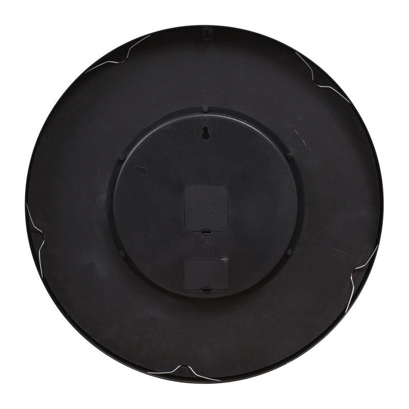 Round London 54cm Black Wall Clock with Exposed Gears and Roman Numerals – Modern Industrial Wall Décor