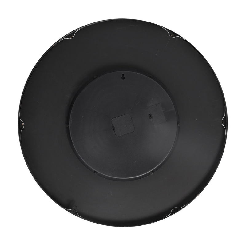 72cm round black and gold wall clock with real moving cogs and Roman numerals in modern industrial style