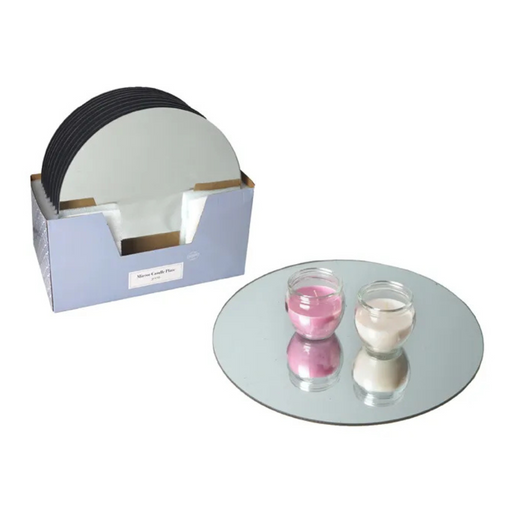 Ronis Round Mirror Candle Plate 30cm