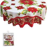 Ronis Round Poinsettia Deign Table Cloth 150cm