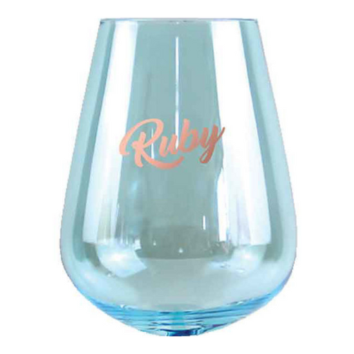 Ronis Ruby Stemless Glass 13cm 600ml 2pk