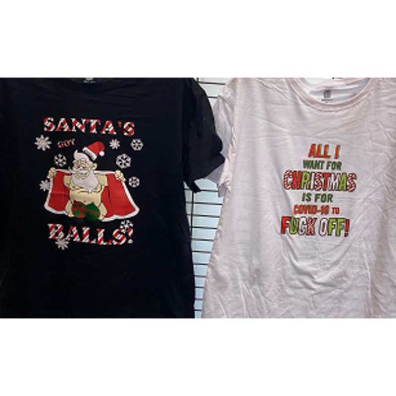 Ronis Rude Christmas Tshirt 2 Asstd