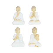 Ronis Rulai Buddha White and Natural 9cm Assorted – thumbnail