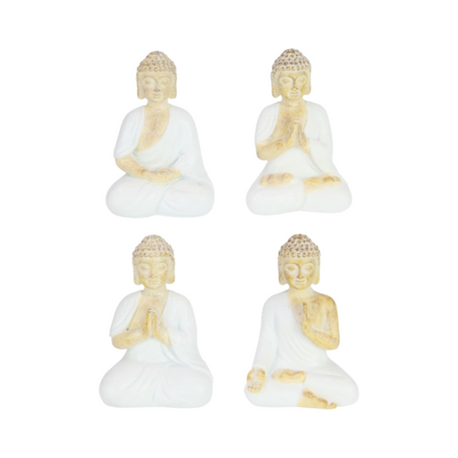 Ronis Rulai Buddha White and Natural 9cm Assorted