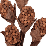 Rustic copper berry stem 42cm long, perfect for Christmas tree and holiday floral arrangements