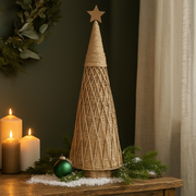 Rustic Look Woven Christmas Tree – 74cm tall farmhouse holiday decoration