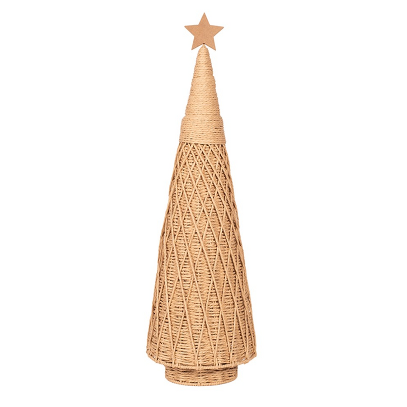 Rustic Look Woven Christmas Tree – 74cm tall farmhouse holiday decoration