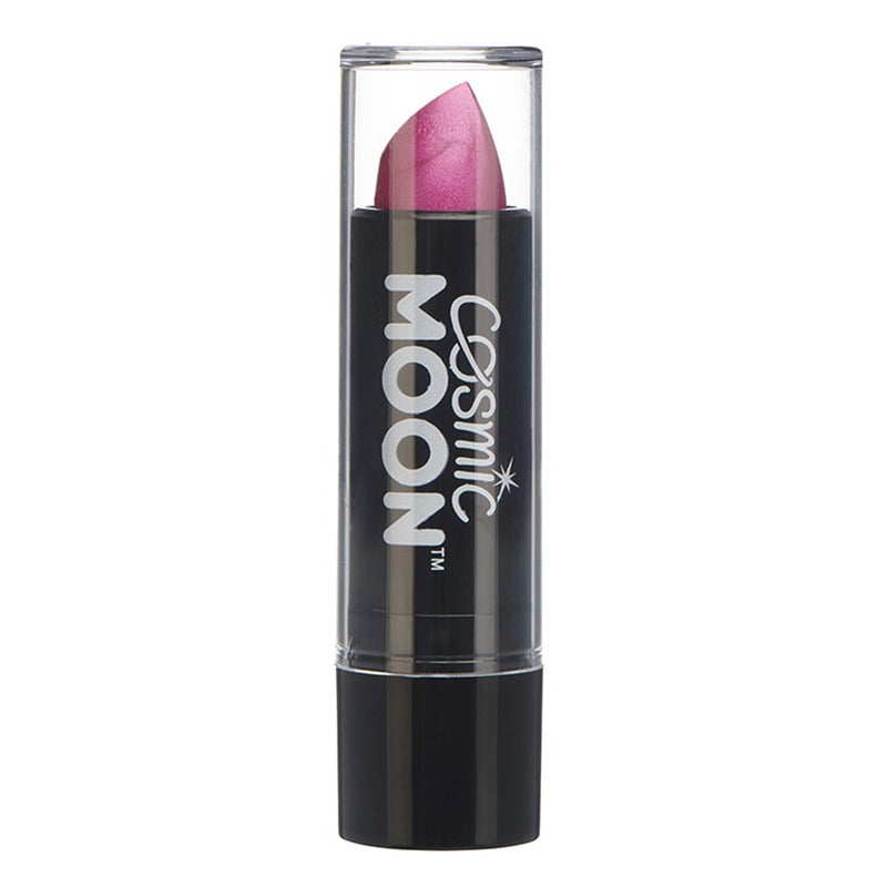 Metallic pink lipstick