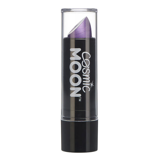 Metallic purple lipstick