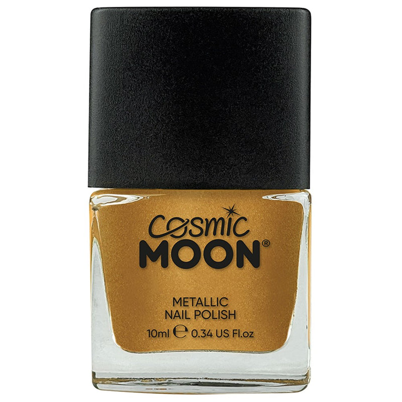 Metallic gold nail polish