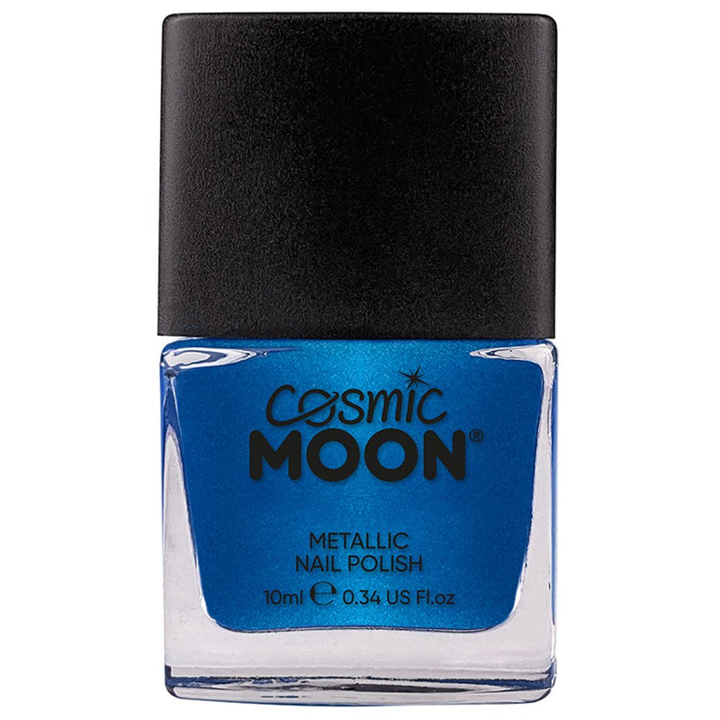 Metallic blue nail polish