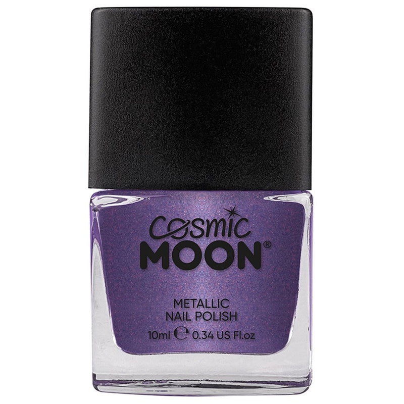 Metallic purple nail polish