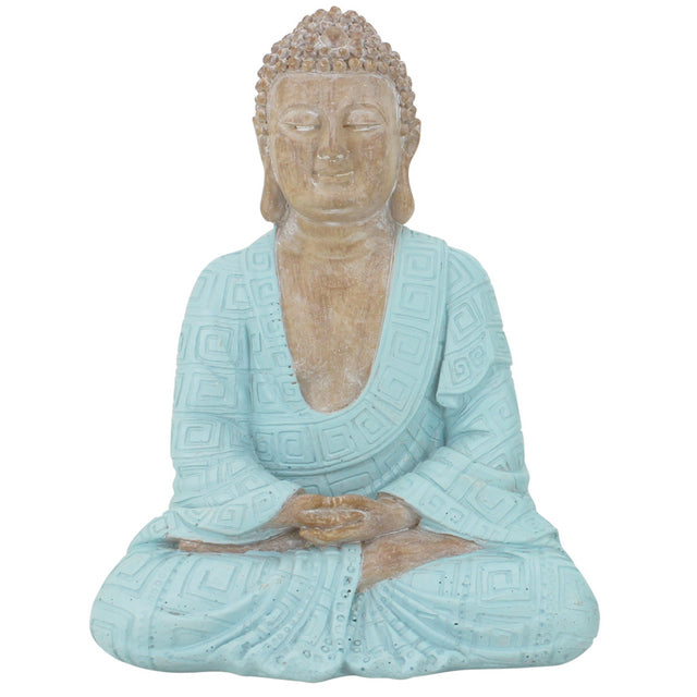 Gifts Ornamental And Figurines Meditate Monk 13X18Cm Blue