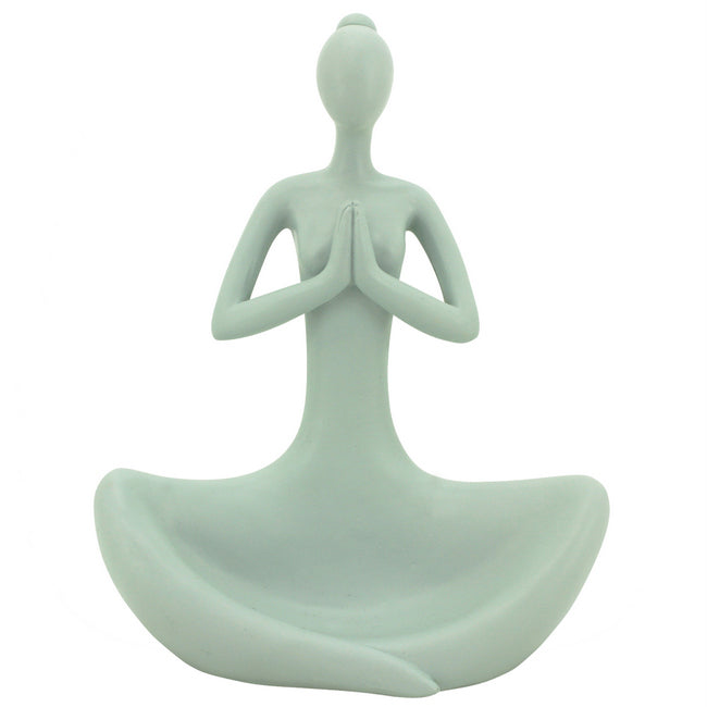 Gifts Ornamental And Figurines Large Yoga Lady 24X32Sage