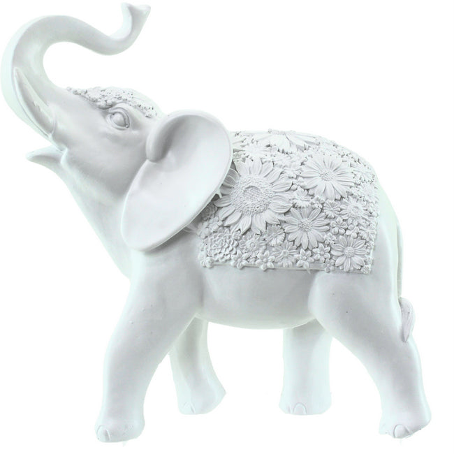 Flower Ele-Calf 19x20cm White
