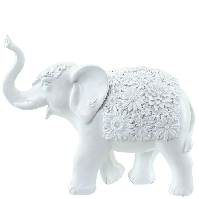 Flower Ele-Calf 13x16cm White