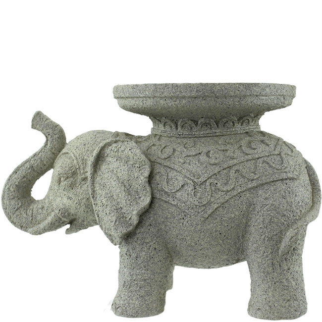 Gifts Ornamental And Figurines Elephant Cand/Stik 19X13 Stone