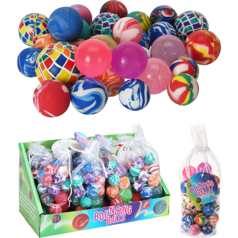 set of 30 bouncing balls for party favours and games