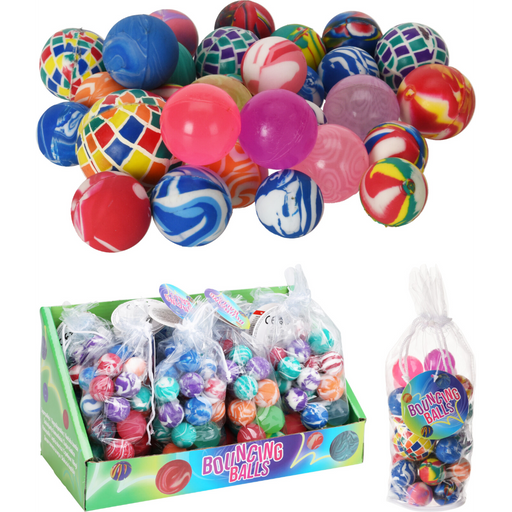 set of 30 bouncing balls for party favours and games