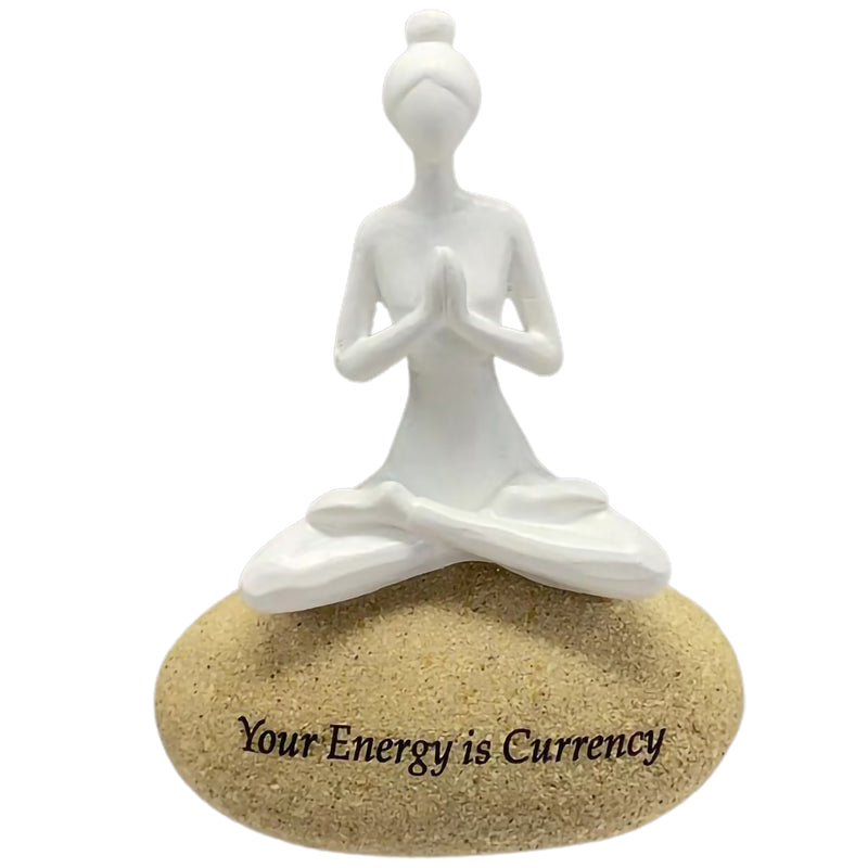 Gifts Ornamental And Figurines Energy Is Currency 12X9 White