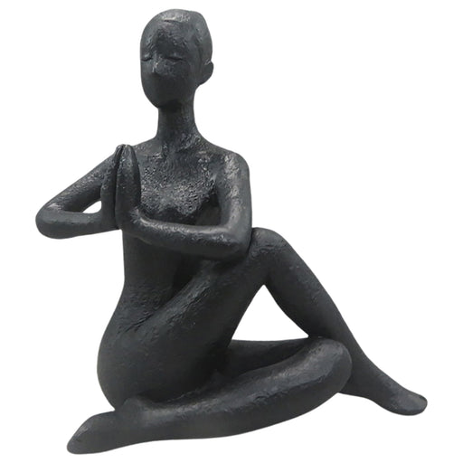 Gifts Ornamental And Figurines Seated Twist Pose16X17 Black
