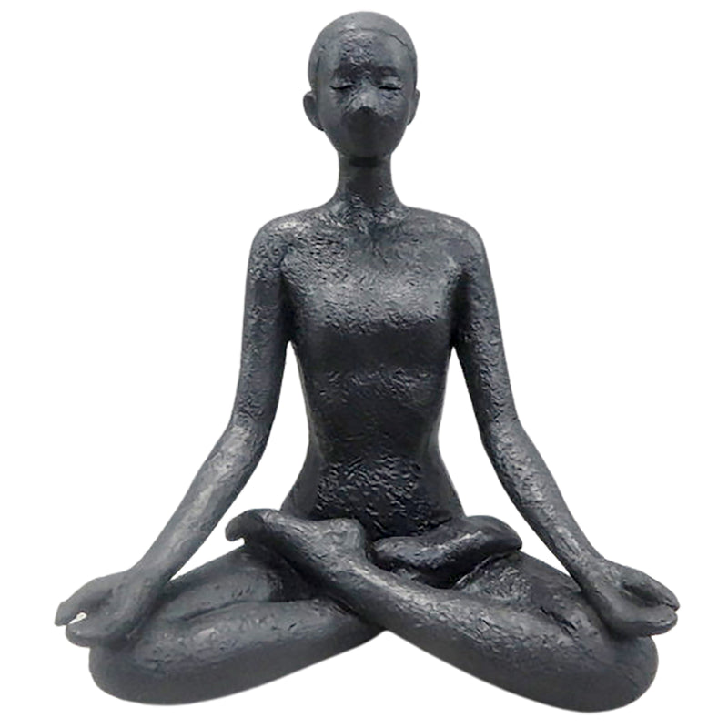 Gifts Ornamental And Figurines Lotus Pose 14X11X17 Black