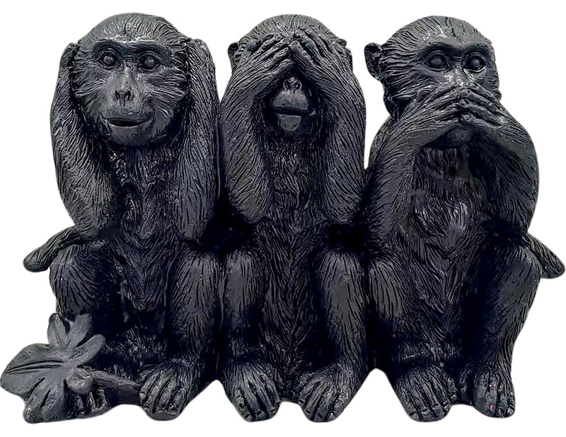 Gifts Ornamental And Figurines Hss Set Monkey 12X6X8 Black