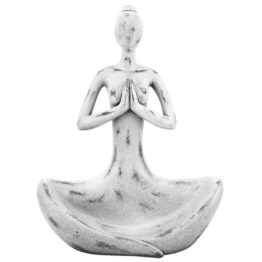 Gifts Ornamental And Figurines Yoga Lady Wood Look 17X24Cm